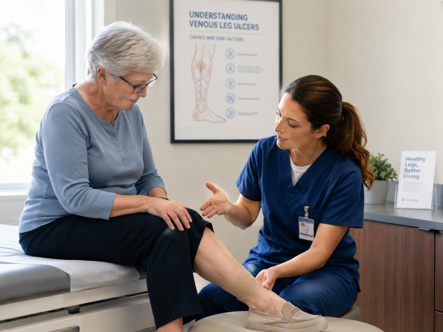 Venous leg ulcer awareness image